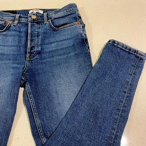 Redone high rise ankle crop denim jeans size 26
